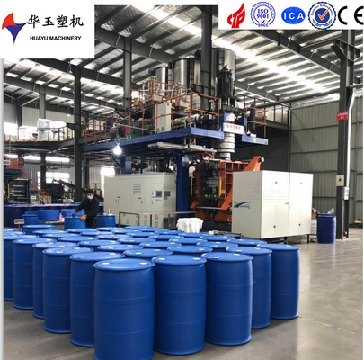 Huayu 220L 1-laags Dubbele L-ring Trommel Volautomatische Kunststof Vormmachine Nieuw voor HDPE Productie